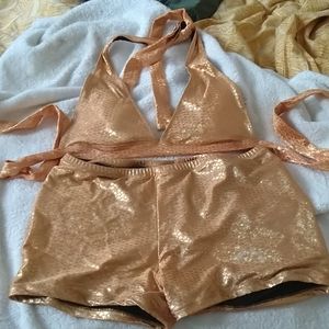 Coachella festival mermaid high waist boyleg  bikini